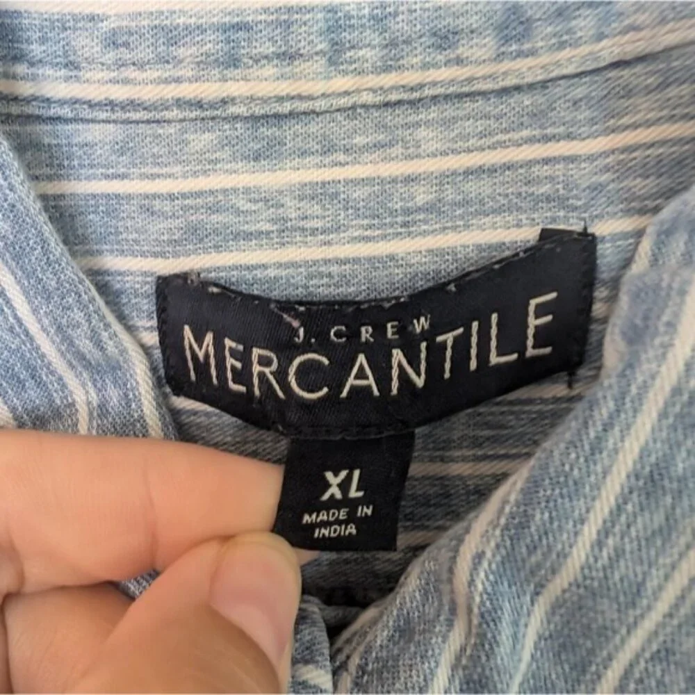 Men's J.CREW MERCANTILE Striped Short Sleeve Button Down Shirt